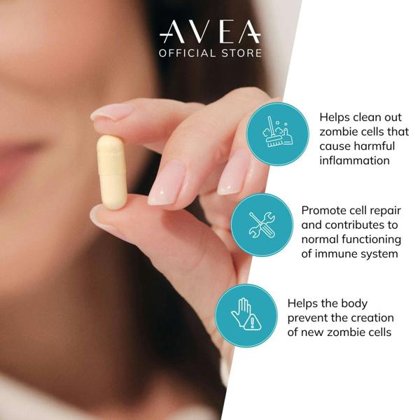 AVEA Cell Primer (60 Capsules) - Repair Oxidative Stress, Improve Metabolism & Support Immunity - With Quercetin, Selenium & Wheat Germ Extract - Vegan