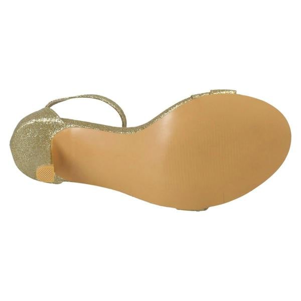 Spot On Ladies Spot On Wide Fit High Heeled Evening Sandals F12121