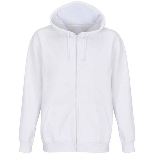 SOLS Unisex Adult Carter Full Zip Hoodie - White