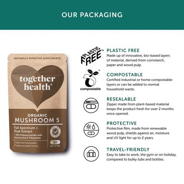 Together Health Health Organic Mushroom 5 Complex - 60 Capsules