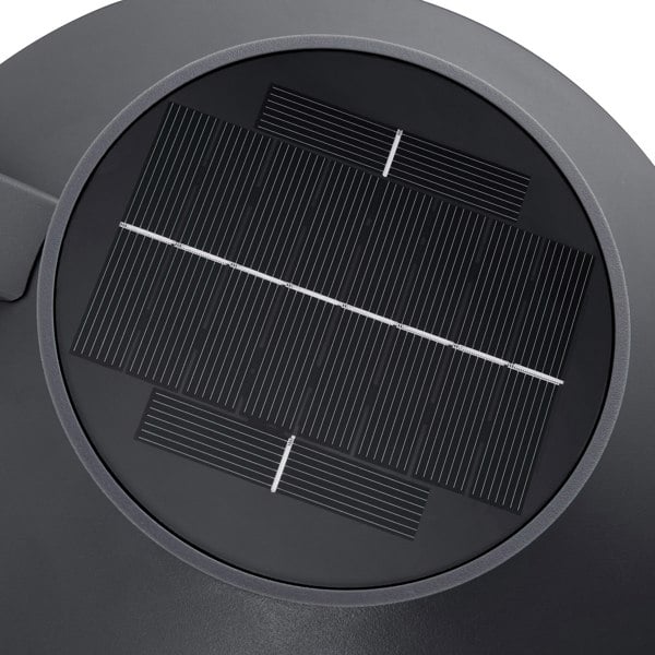 Nordlux Justina Solar | Wall light | Anthracite