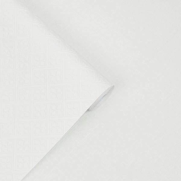 Laura Ashley Mr Jones Paintable Wallpaper - White - 10m