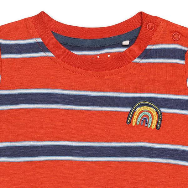 Mini Cuddles Baby Boys 3pk Printed & Striped T-Shirts, Multicolour