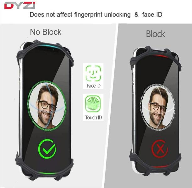Dyzi Detachable Bicycle Phone Holder Waterproof 360° Bike Mobile Mount-Fit 4"-6.5" Phone