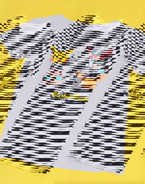 Pokemon Girls White Pikachu Short Sleeved T-Shirt