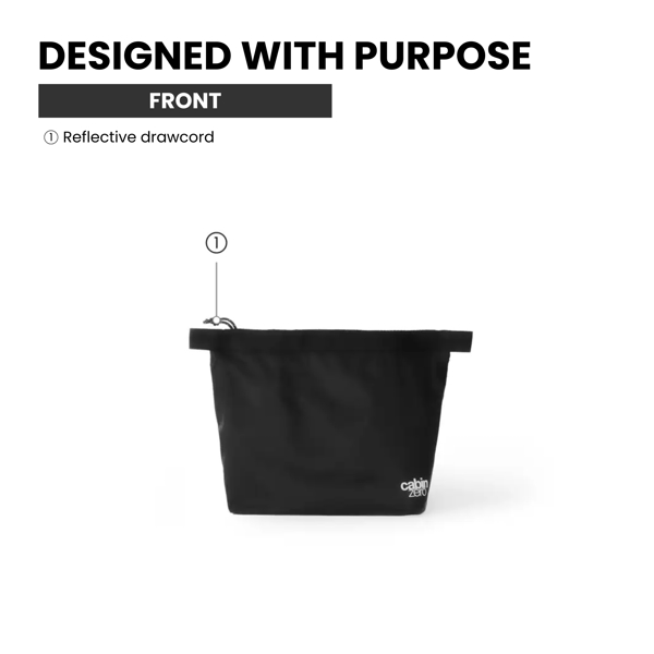 CabinZero Ultralight Wash Pouch 3.5L, Self Standing Design and Water Resistant Coating, Toiletry Bag