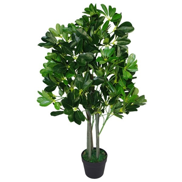 Leaf 95cm Umbrella Tree Dark Green Artificial Ficus Plant