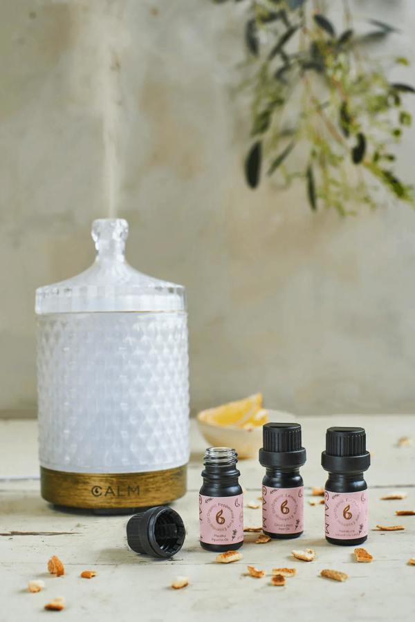 B Calm Aroma Diffuser with our Live Calm Oil Set - Energy & Immunity Boost