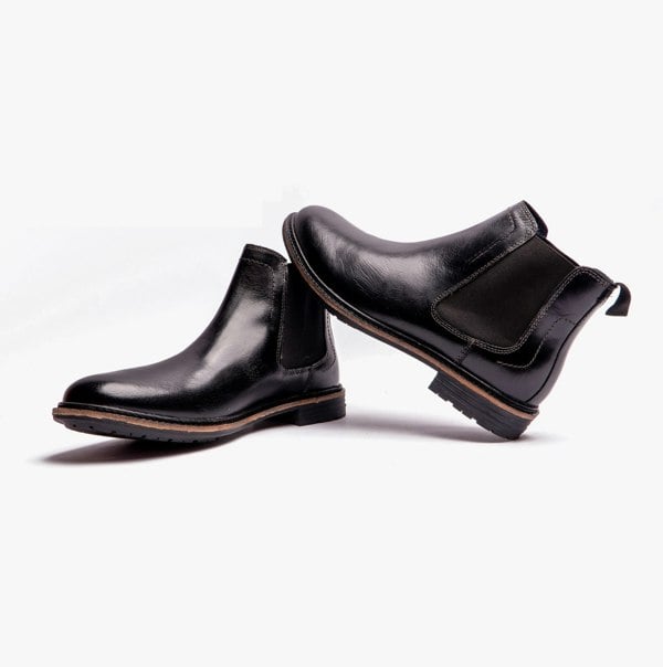 Hush Puppies JUSTIN Mens Chelsea Boots Black