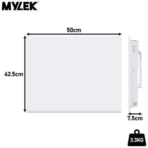 MYLEK Panel Space Heater White 1KW Eco, Smart and WiFi App Slimline Low Energy - Wall Mounted, Bathroom IPX4