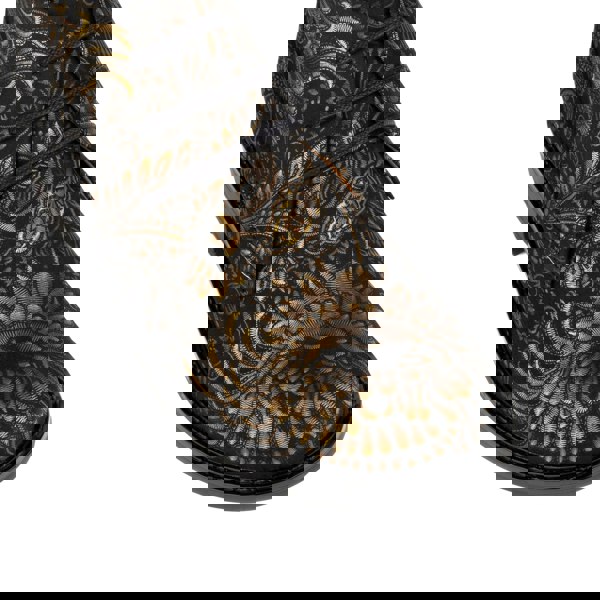 Embassy London Laviva - Black Gold - Women's wide fitted leather ankle boot with rubber soles