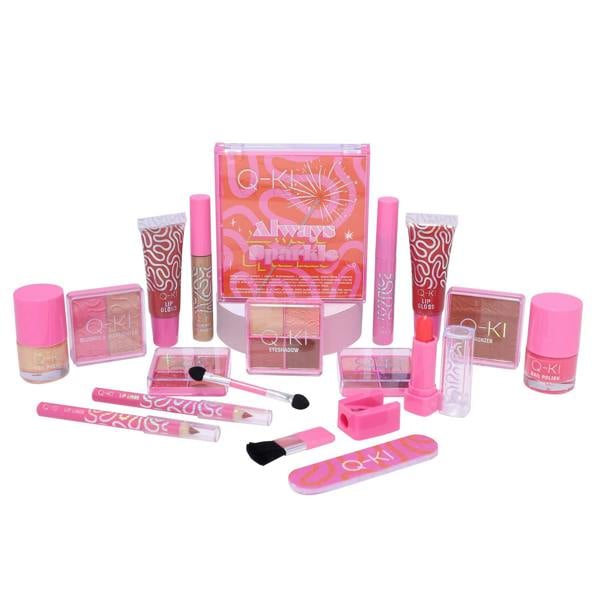 Q-KI Jingle & Glow Vanity Case Makeup Gift Set