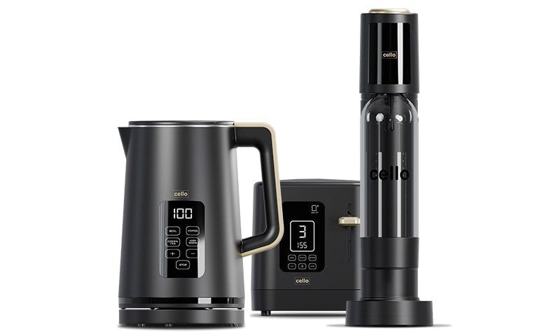 Cello Refresh Bundle - Digital Kettle, 2 Slice Toaster and Soda Maker