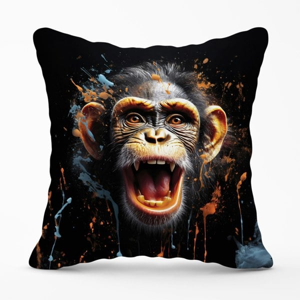 Warren Reed Monkey Face Splashart Cushions