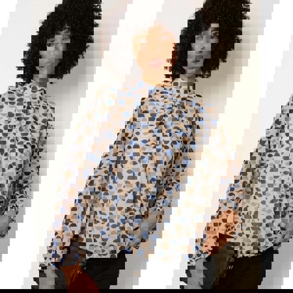 Blue Vanilla Multi Spot High Next Puffball Top