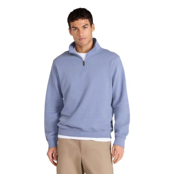 Animal Mens Sid Half Zip Sweatshirt - Blue