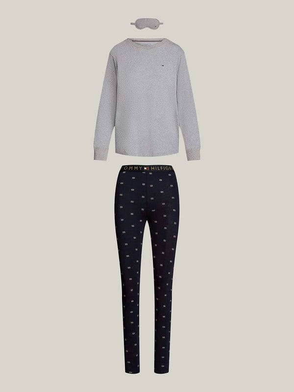 Tommy Hilfiger ORIGINAL Womens Legging Pyjama & Eye Mask Gift Set