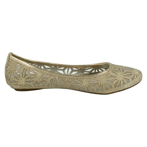 Spot On Ladies Spot On Cut Out Design Ballet Pump