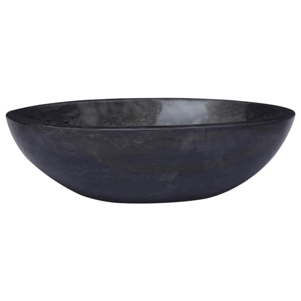 Berkfield Sink Black 53x40x15 cm Marble