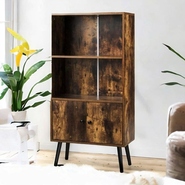 Rafaelo Mobilia 2 Tier Bookcase With Cupboard