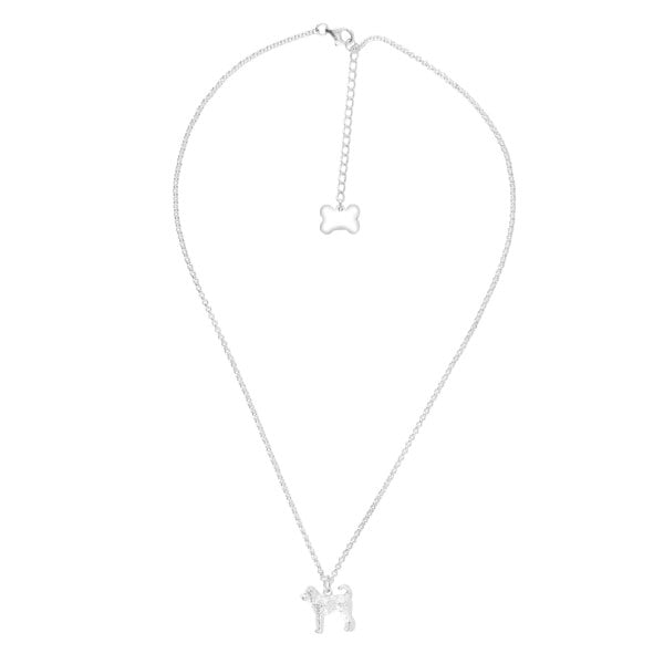 Labradoodle Silver Necklace - Personalised - MYLEE London