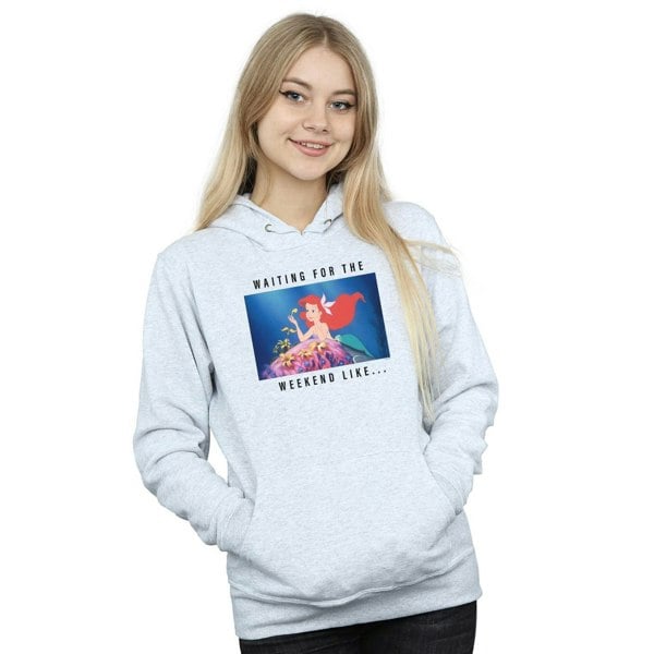 Disney Princess Womens/Ladies Ariel Waiting For The Weekend Hoodie - Sports Grey