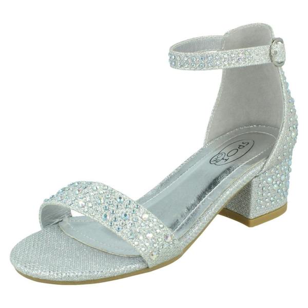 Spot On Girls Spot On Mid Block Heel Sandals H1112