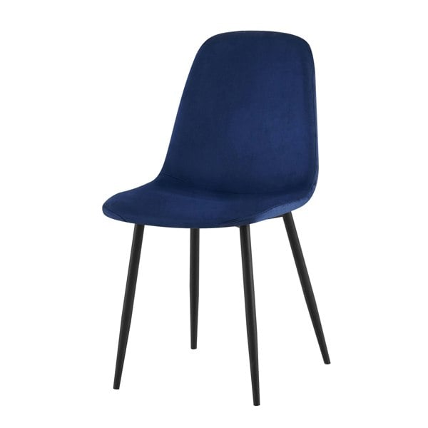 DS Living Luxe Dining Chair 4pc Madieval Blue Wood Printed Coating