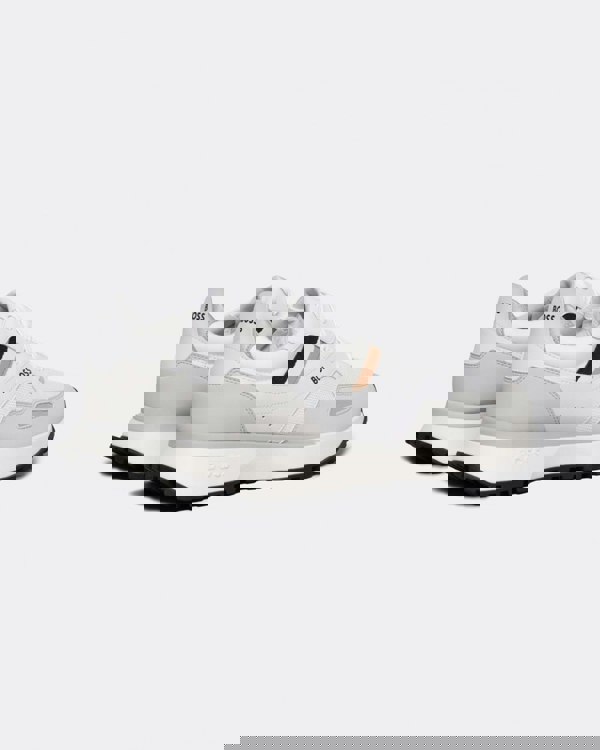 BOSS Orange Jonah Mens Running Style Trainers With EVA Rubber Outsole NOS - White 100