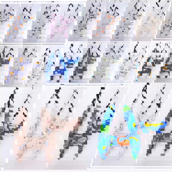 anycoplus Anypillow Car Travel Pillow Brown Bear 1 Set H-Shape Neck Support