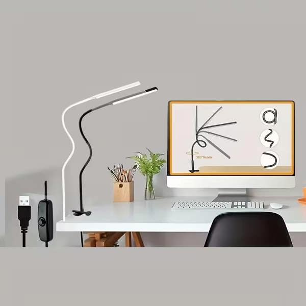 Dyzi Flexible LED Desk Lamp with Clip USB Powered