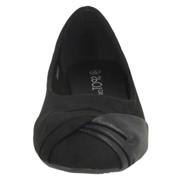 Spot On Ladies Spot On Twist Vamp Ballerinas