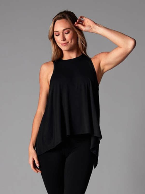 Tavi Tie Back Tank Top - Ebony