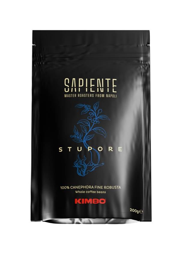 Kimbo Coffee Sapiente - Amazement Coffee Beans 100% Fine Robusta 200g (Stupore)