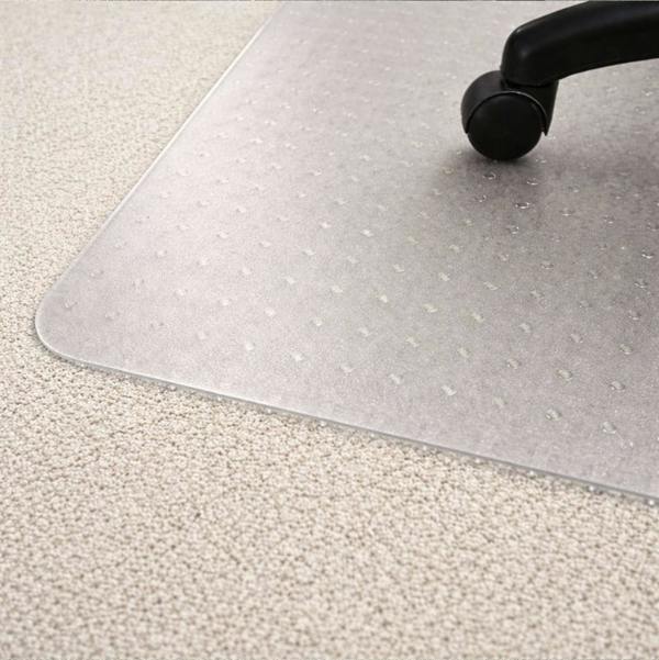 Marvelux PVC Chair Mat for Low Pile Carpets (up to 6mm) - Clear Rectangular Office Carpet Protector - Multiple Sizes
