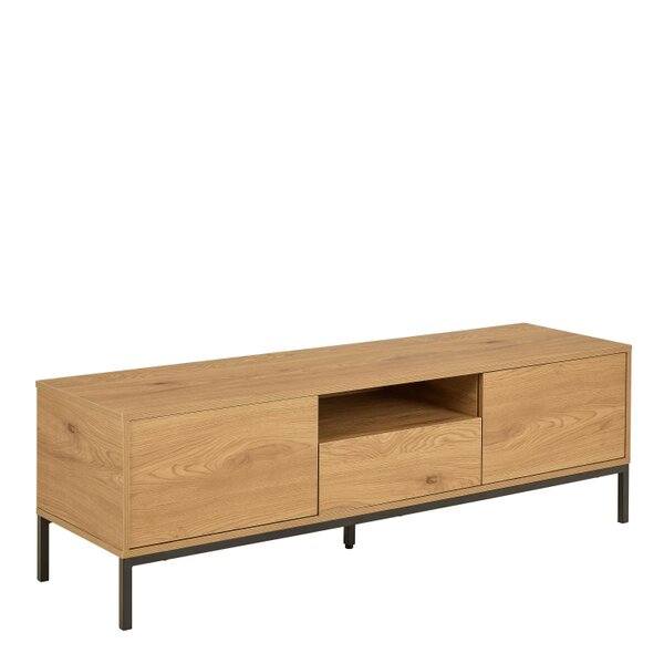 Wyld Haus Galway 140cm Wild Oak TV Unit 2 Doors 1 Drawer 1 Shelf