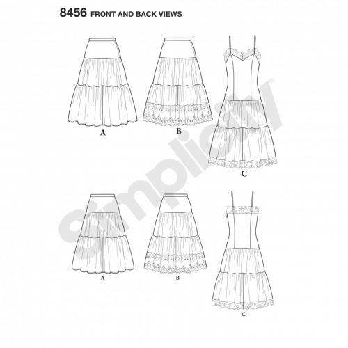 Simplicity Sewing Pattern 8456, Petticoats, Vintage Style for Women, D5 (4-6-8-10-12) - Intermediate