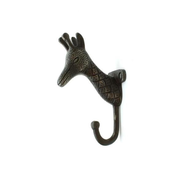 Antique Cast Iron Giraffe Single Hook - 140mm