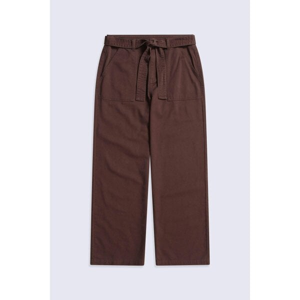 Animal Womens High Waist Straight Leg Trousers - Brown