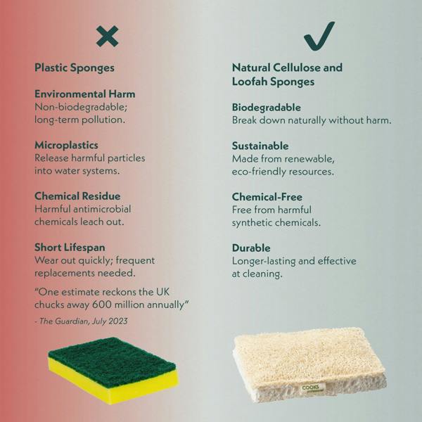 Cooks Professional Eco Sponge Scourers | Pack of 12