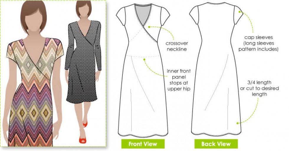 Style Arc Sewing Pattern Slip On Suzie Dress - Dresses for Women - Intermediate