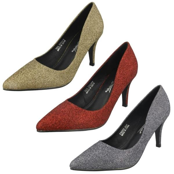 Anne Michelle Ladies Anne Michelle Mid Heel Court Shoes