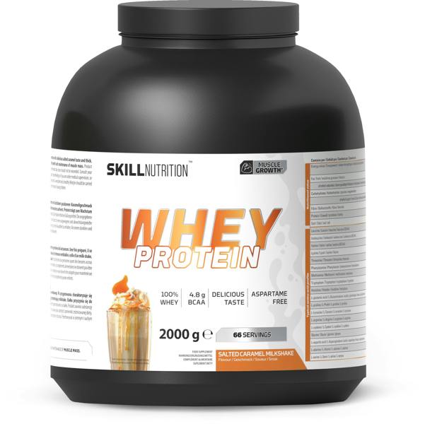 Skill Nutrition Whey Protein Powder, Salted Caramel Milkshake - 2000g