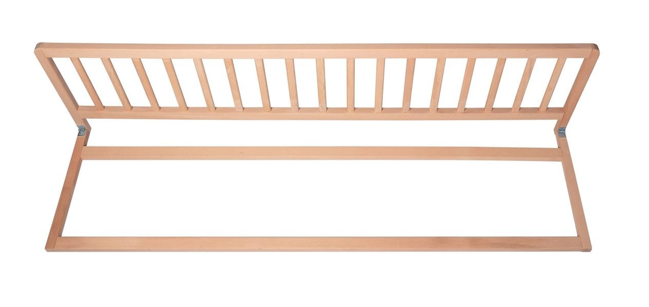 Safetots Extra Wide Wooden Bed Guard, Natural, 38cm High x 140cm Wide, Toddler Bedrail for Safety, Secure Child Bed Rail