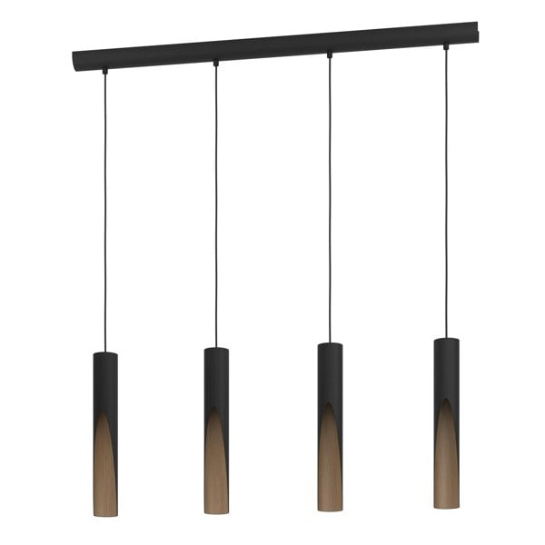 EGLO Barbotto Modern Industrial 4 Pendant Light WBS