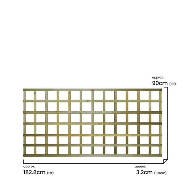 [rackhams variation] trellis flat top standard square [6ft x 1ft - 6ft] 6