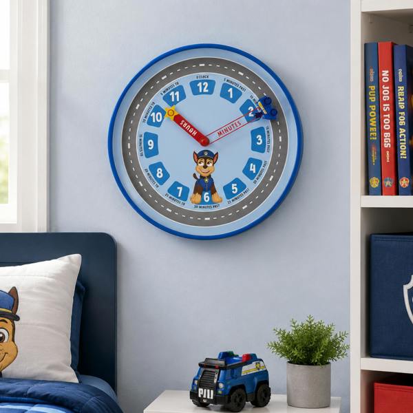 Widdop & Co Paw Patrol Chase Wall Clock 10" Blue