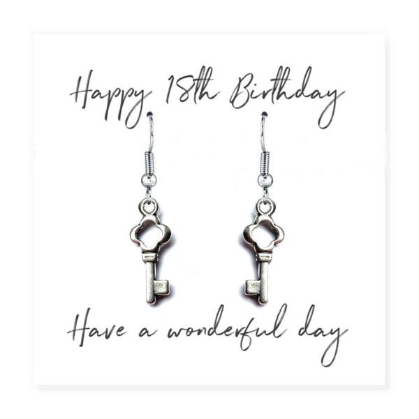 Aye Do Gifts Happy 18th Birthday Earrings & Gift Card
