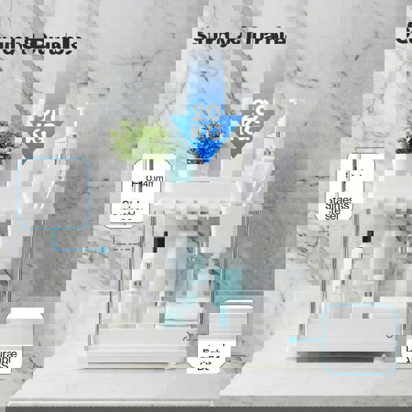 Toque Under Sink Organiser Two Slide-Out Drawers Kitchen Storage 2pcs White