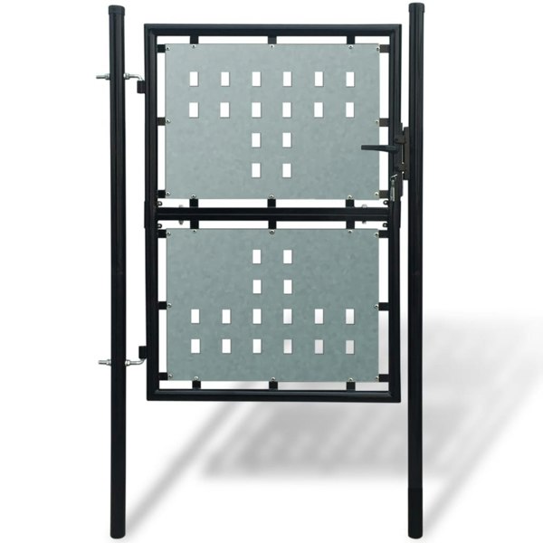 Berkfield Black Single Door Fence Gate 100 x 250 cm